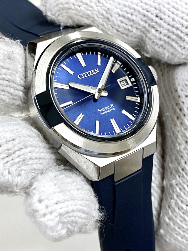 シチズン CITIZEN 腕時計 メンズ NA1005-17L シリーズエイト 870 メカニカル Series 8 870 Mechanical 自動巻き（0950/手巻き付） ブルーxブルー アナログ表示