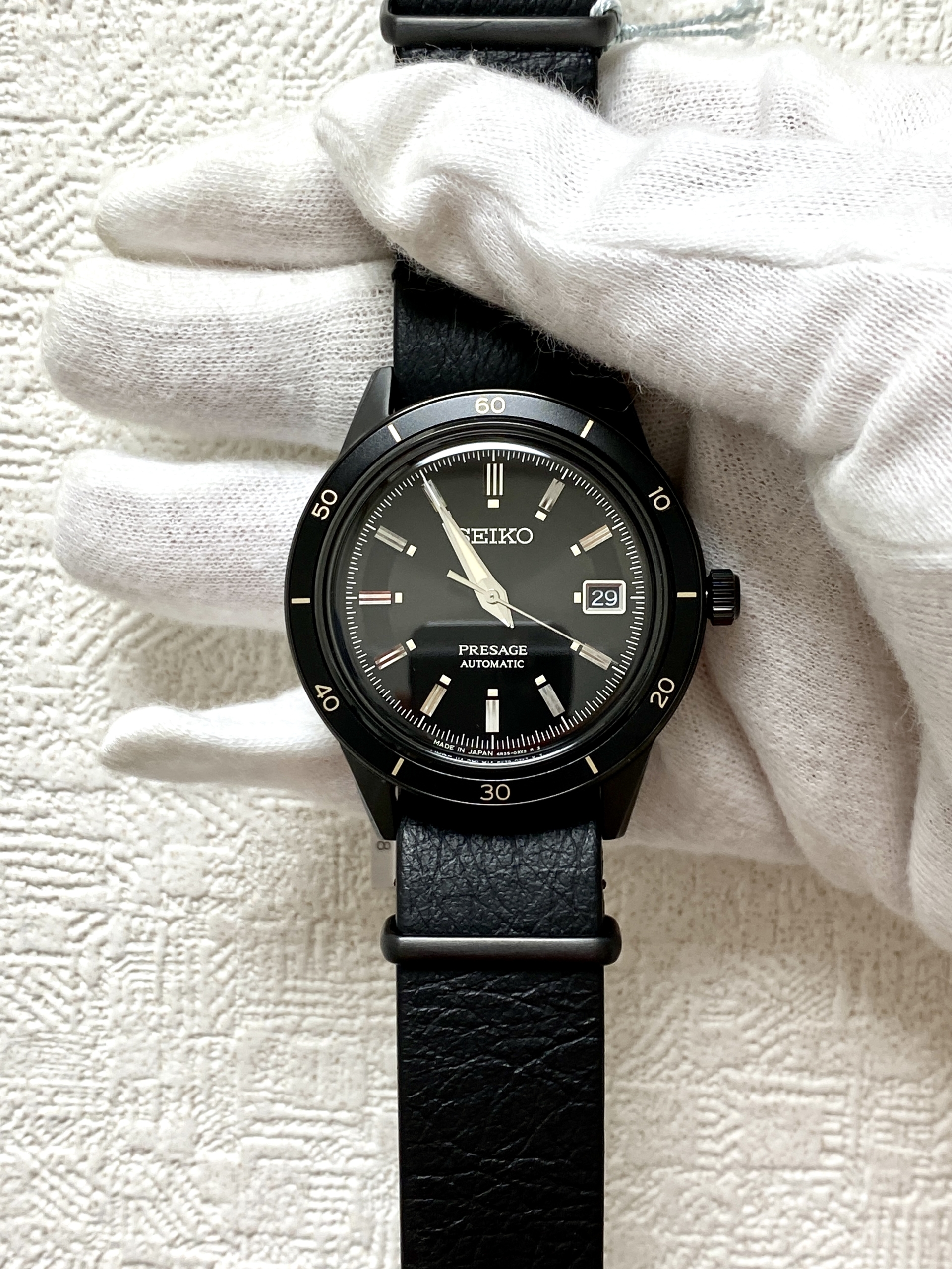 カレンダー機能つき新品未使用　SEIKO PRESASE SARY215 style60s